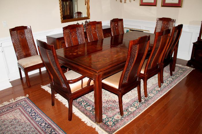#1 - Bernhardt Hibriten "Shibui" Dining Table & 10 Chairs