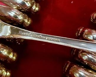 #5 - Reed & Barton "Rose Cascade" Sterling Silver Flatware - 129 pieces / service for 12