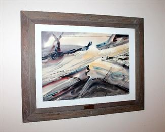 #6 - Carl Sublett "By The Magic Sea" original watercolor painting - signed and dated 1958