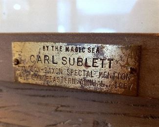 #6 - Carl Sublett "By The Magic Sea" original watercolor painting - signed and dated 1958