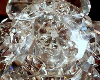 #14 - Pair of Swarovski Crystal "Water Lily" Candleholders