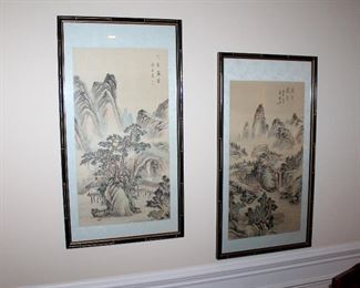 #18 - Pair of Framed Asian Artworks
