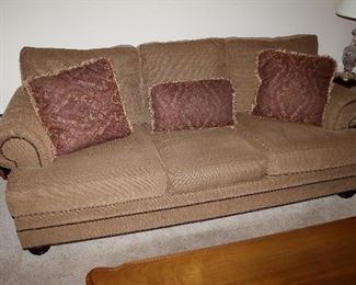 #22 - Tan Upholstered Sofa