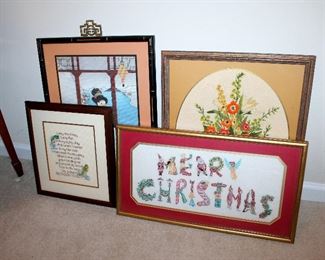 #53 - Needlework Artwork Lot - 6 pieces