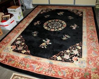 #73 - Black Chinese Wool Rug - 8' 3" x 11' 6"