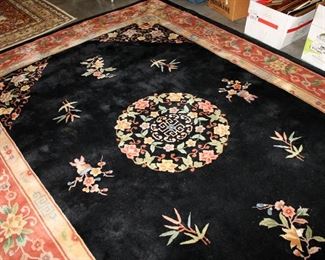 #73 - Black Chinese Wool Rug - 8' 3" x 11' 6"