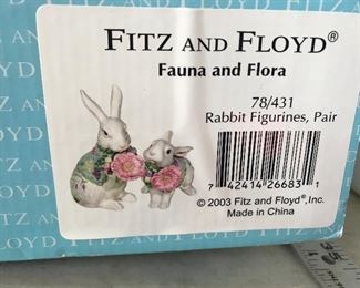 Fitz and Floyd Fauna and Flora Pair $15.00