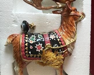 Fitz and Floyd Christmas Lodge Deer Taper Set of 2 $65.00 with box