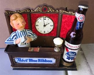Pabst Blue Ribbon Clock $175.00