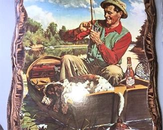 Falstaff Beer Sign Fishing by Kernan $120.00