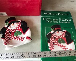 Fitz and Floyd Snowman Tray $5.00 Used