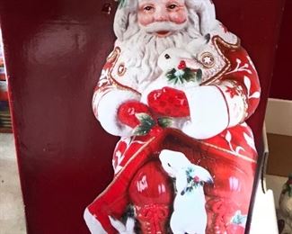Fitz and Floyd Town and Country Santa Cookie Jar $75.00 with box