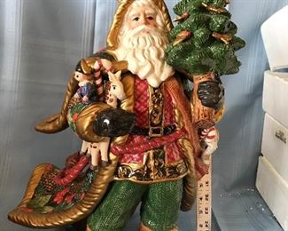 Fitz and Floyd Large Santa, has some paint missing from rim of coat in back (see photos) $55.00