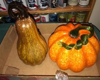 Two Glass Pumpkins $10.00