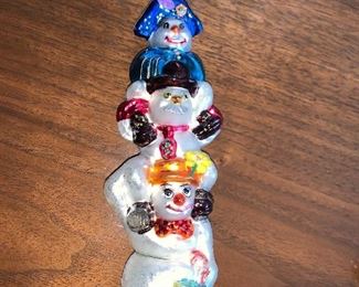 Christopher Radko Three Snowman $20.00