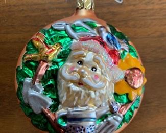 Christopher Radko Round Ornament Santa $10.00