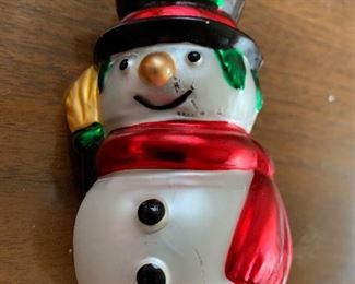 Snowman With two black buttons and red scarf $5.00