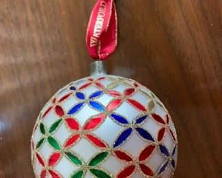 Waterford Numbered White Ball Ornament $10.00