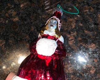 Red Dress Girl Ornament $7.00