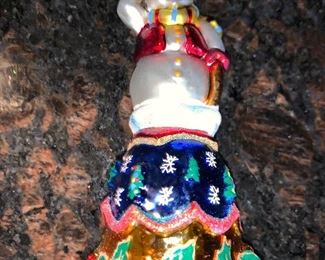 Snowman on top of ornament $8.00