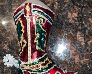 Cowboy Boot Ornament $8.00