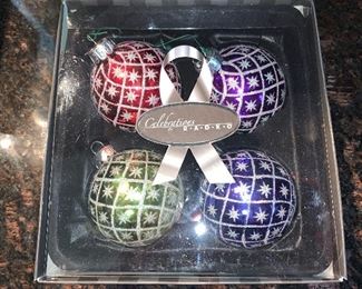 Christopher Radko Box of 4 Ornaments $$12.00