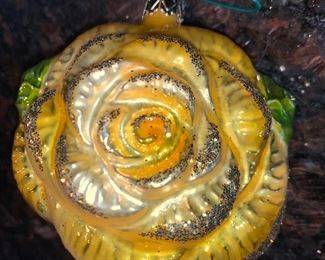 Yellow Rose Ornament $10.00