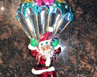 Christopher Radko Jumping Jingles Parachuting Santa $45.00