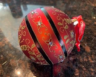 Waterford Ball Ornament Red $10.00