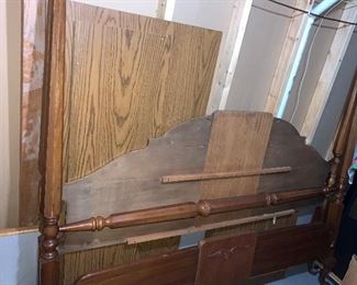King Headboard and Footboard, missing rails $50.00