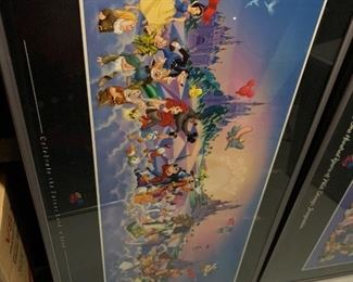 Disney art framed $50.00