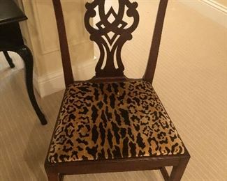 Sharp animal print chair