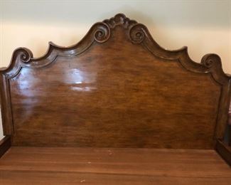 Headboard of hand carved Italian bed