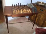 mid-century chess table