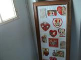 Vintage Valentines framed --- great conversation piece!!