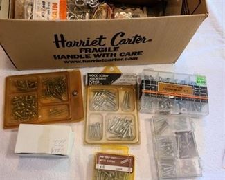 Assorted nails and screws