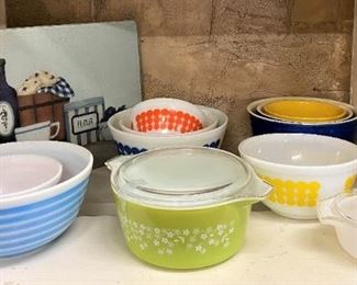 STRIPED PYREX, SPRING BLOSSOM PYREX, NEW DOTS PYREX AND MORE