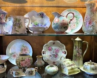 LOTS OF HANDPAINTED CHINA AND PORCELAIN TO CHOOSE FROM