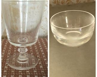 Signed Steuben glassware, bowls