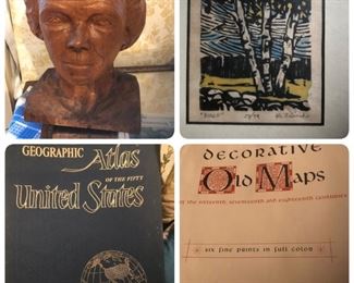 Wood block print and decorative maps no longer available