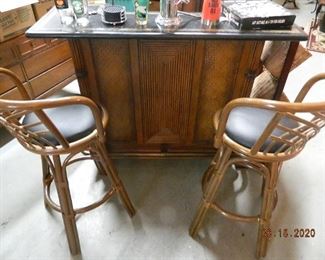 bar with two stools
