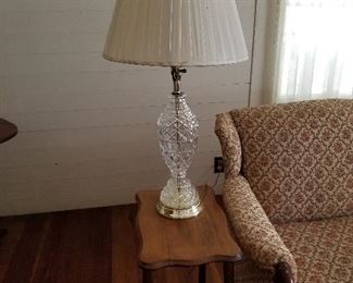Cut Glass Lamp $40