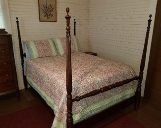 Lot #21  Antique 4 Post Bed $350  (bedding sold separately)