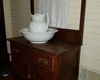 Lot #36 Antique Wash Stand (30x16x50) $150