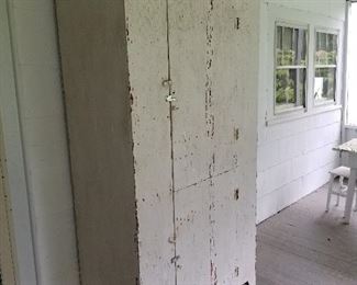 Lot #38 Early 1900's Primitive Farmhouse Storage Cabinet (Used for storing Canning Items) 47Lx23Wx84H $250