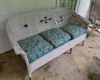 Vintage Wicker Patio Furniture $75