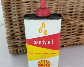Vintage Handy Oil Shell Pump Can