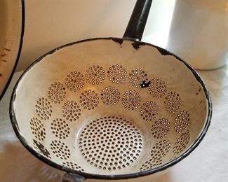 Vintage Enameled Colander