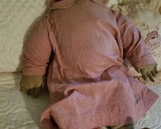 Antique Hand sewed Fabric Doll (Early 1900's)