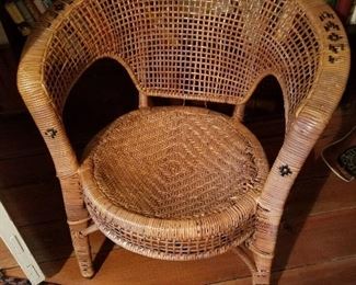 Vintage Wicker Chair $65